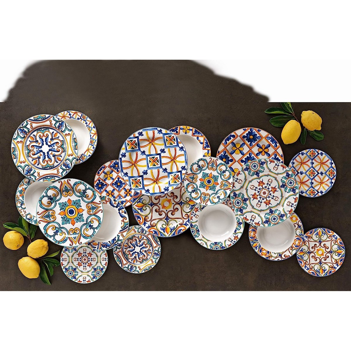 Brandani Dinnerware set 18 pieces Medicea porcelain Brandani